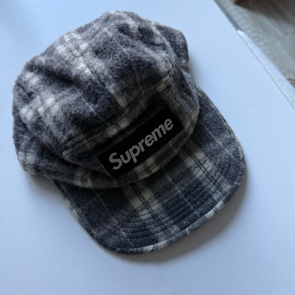 Supreme like Gray Plaid flannel Cap - Picture 1 of 4